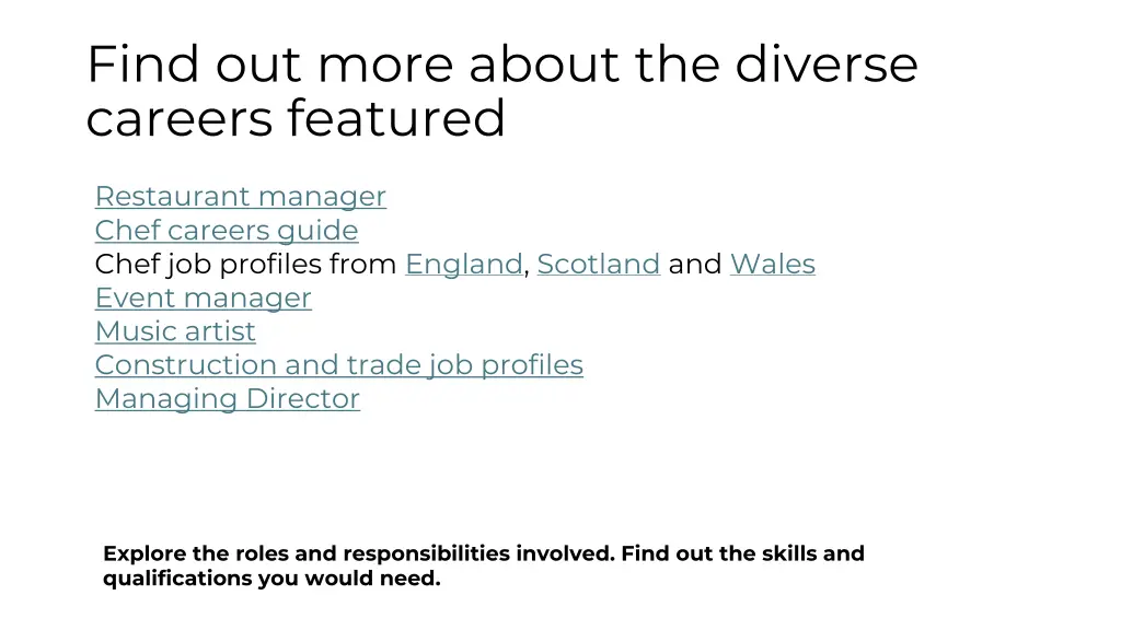find out more about the diverse careers featured