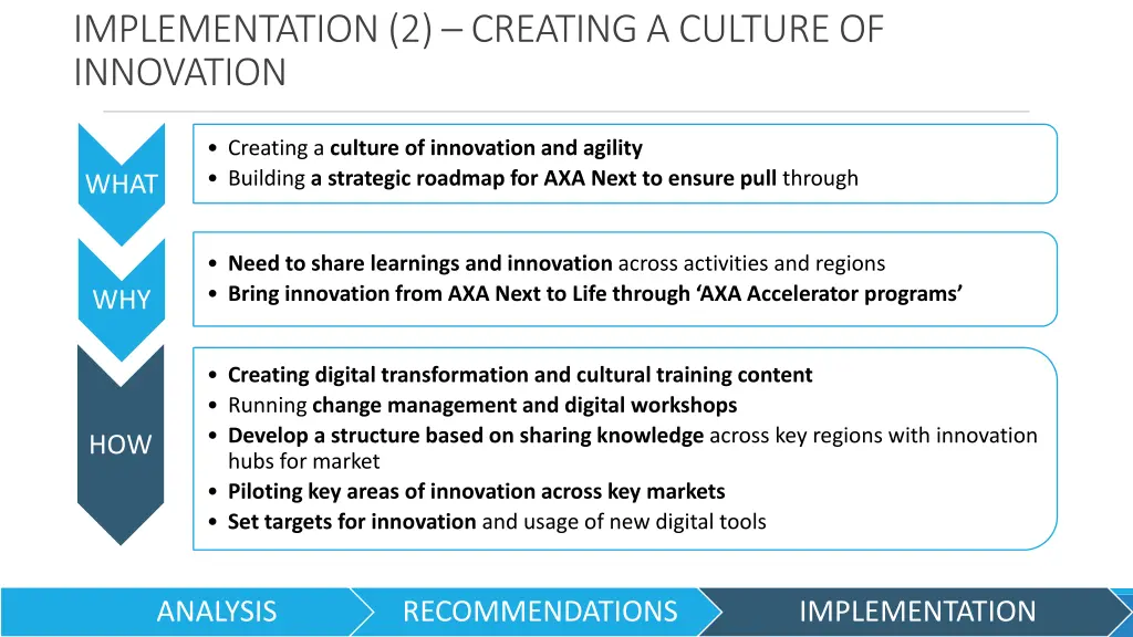 implementation 2 creating a culture of innovation