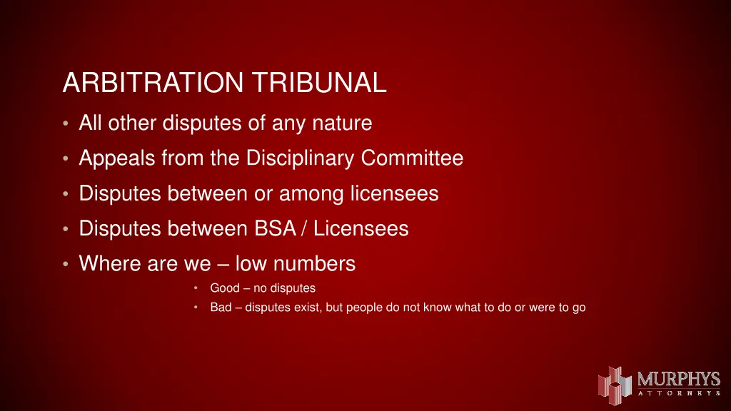arbitration tribunal