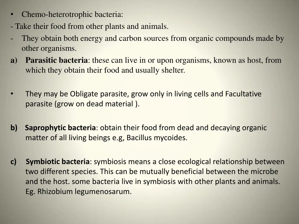 chemo heterotrophic bacteria
