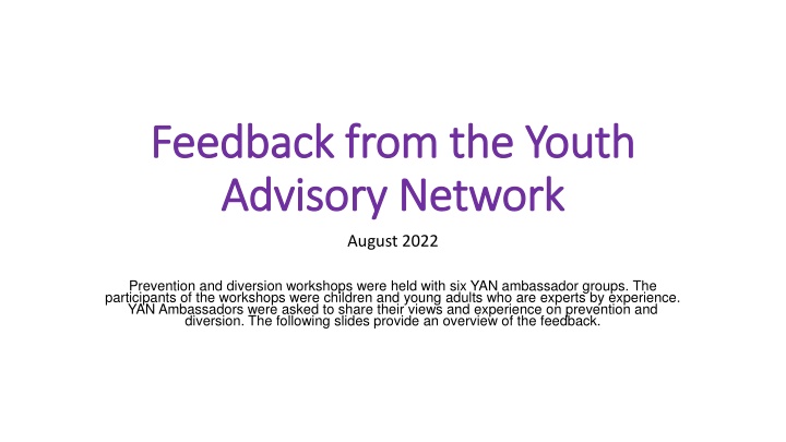 feedback from the youth feedback from the youth