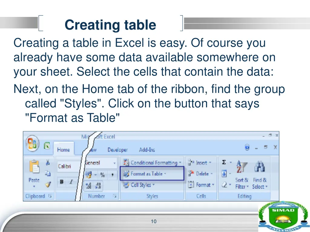 creating table creating a table in excel is easy