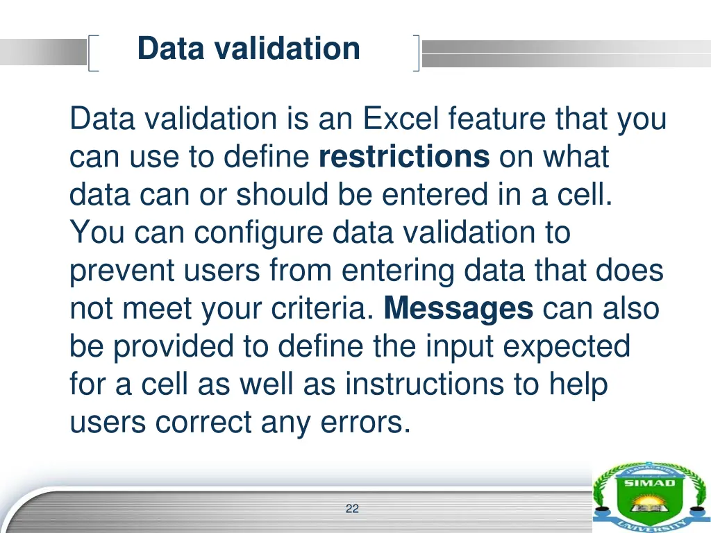 data validation