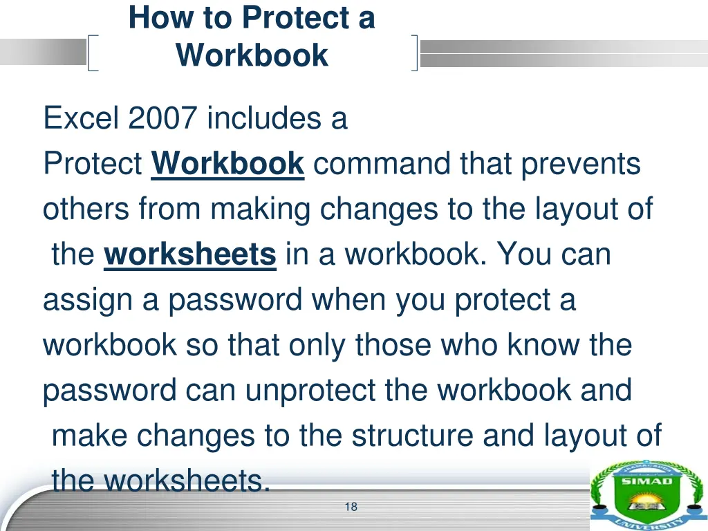how to protect a workbook