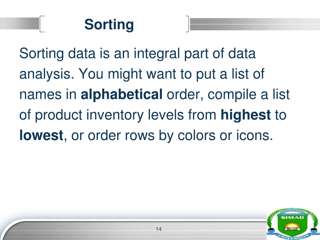 sorting
