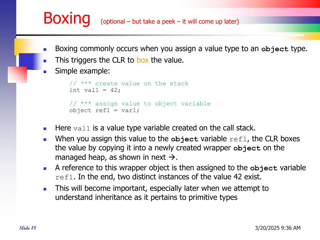 boxing optional but take a peek it will come