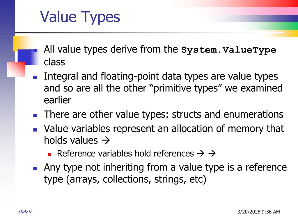value types