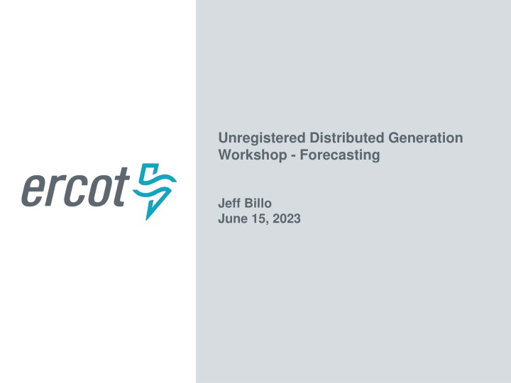 unregistered distributed generation workshop