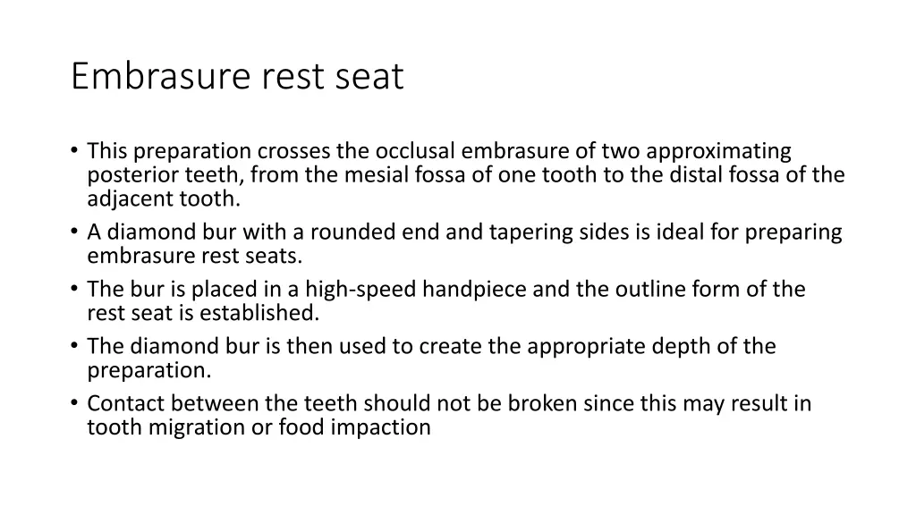 embrasure rest seat