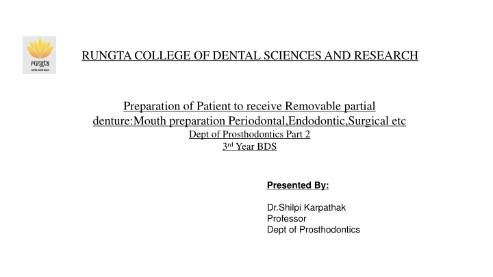 rungta college of dental sciences and research