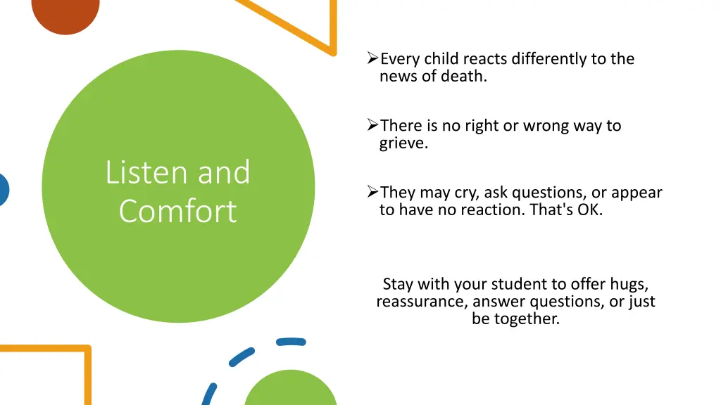 every child reacts differently to the news