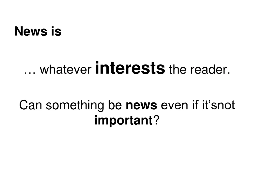 news is 1