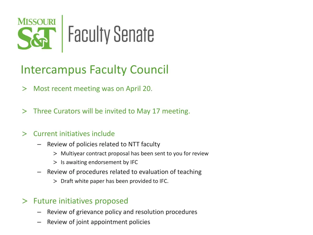 intercampus faculty council