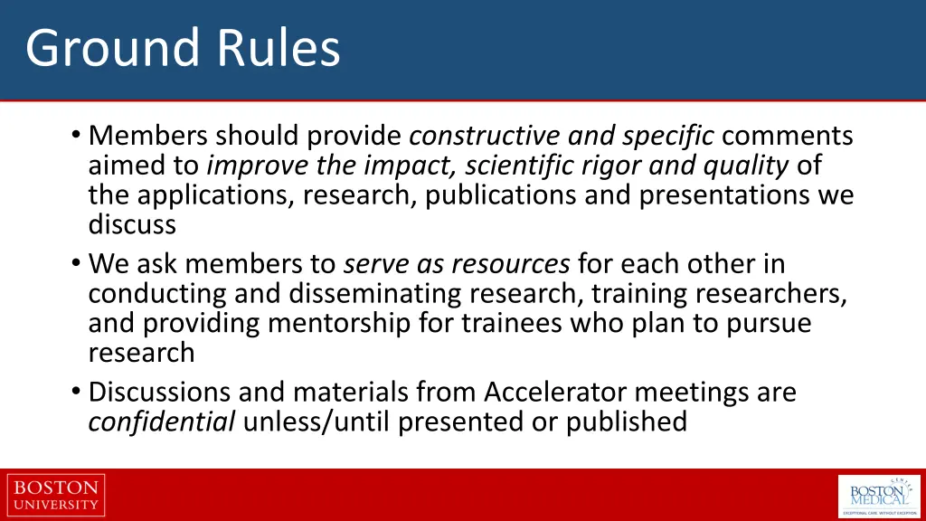 ground rules