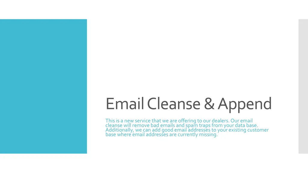 email cleanse append