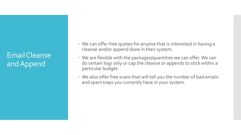 we can offer free quotes for anyone that
