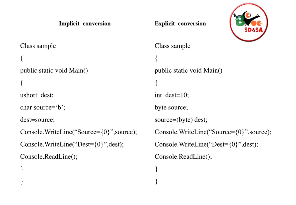 implicit conversion