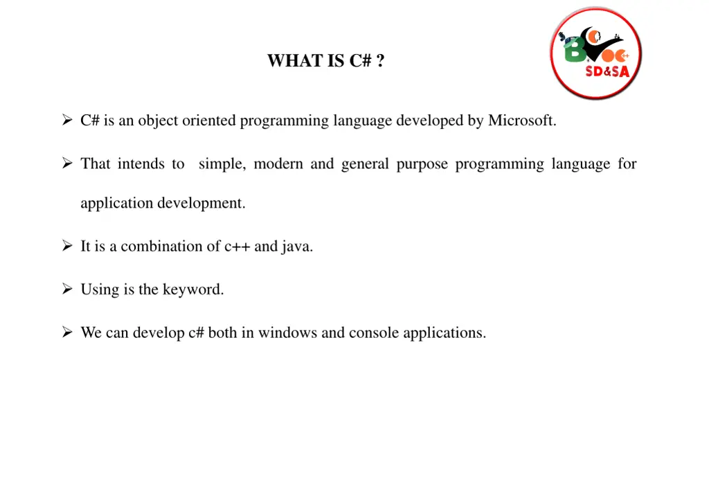 what is c