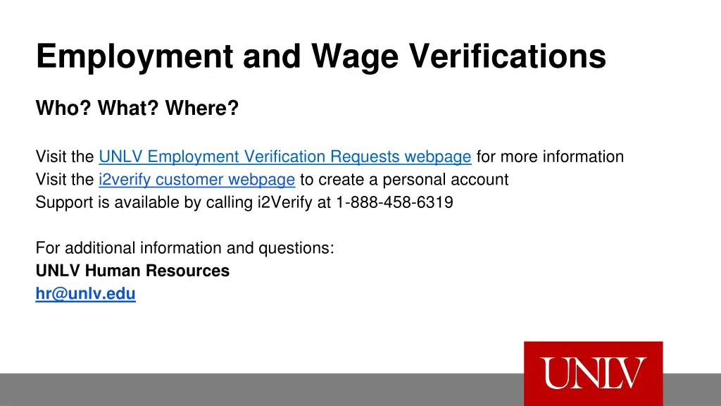 employment and wage verifications