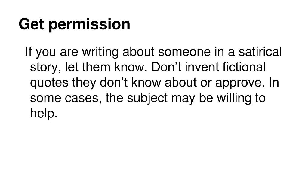 get permission