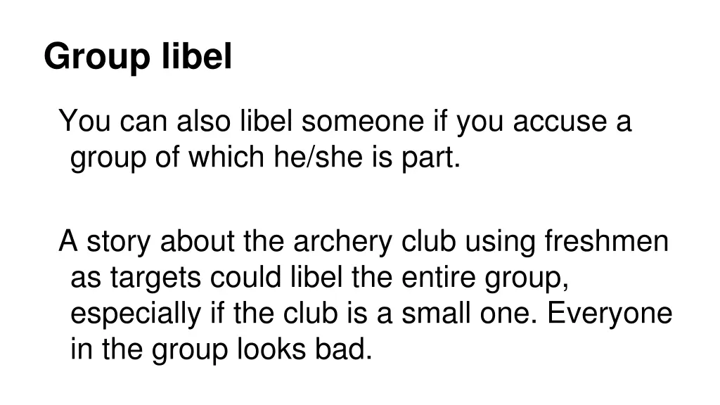 group libel