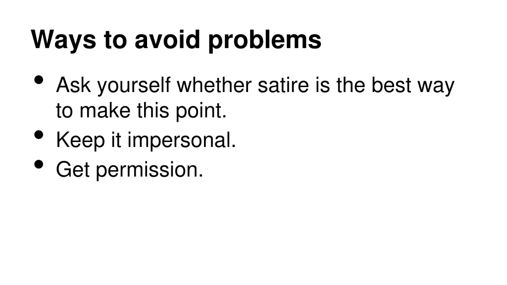 ways to avoid problems ask yourself whether