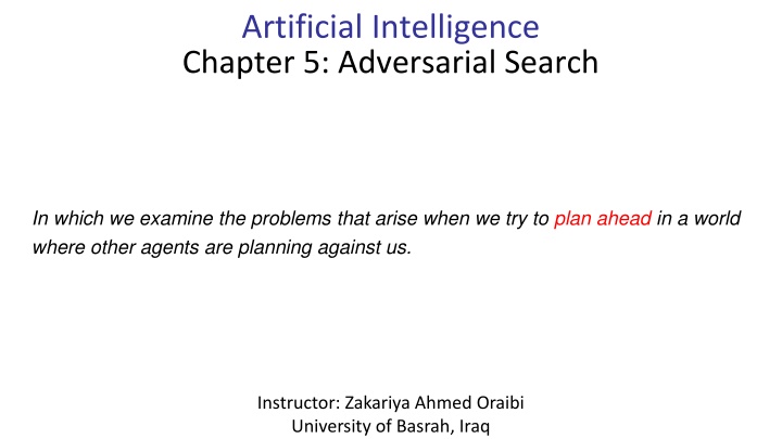 artificial intelligence chapter 5 adversarial