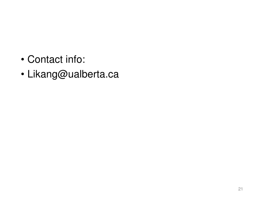 contact info likang@ualberta ca