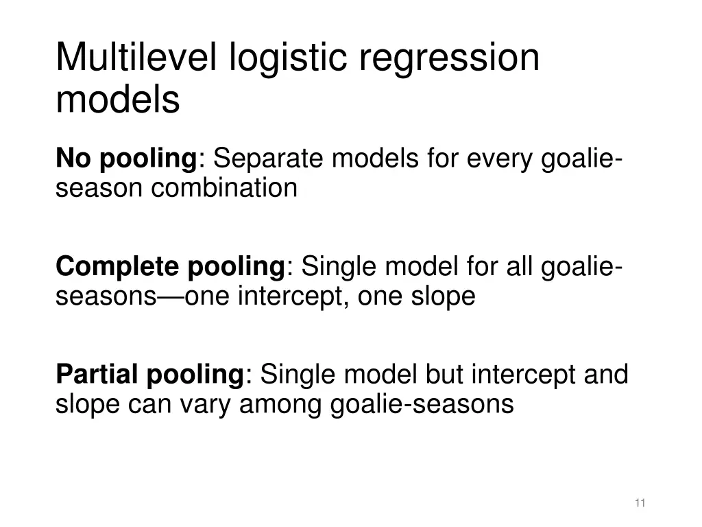 multilevel logistic regression models