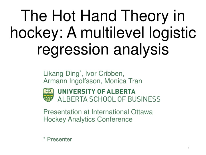 the hot hand theory in hockey a multilevel