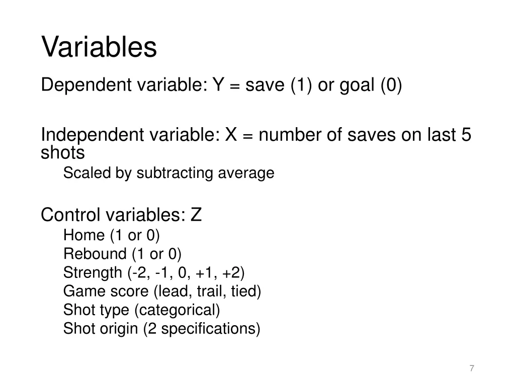 variables