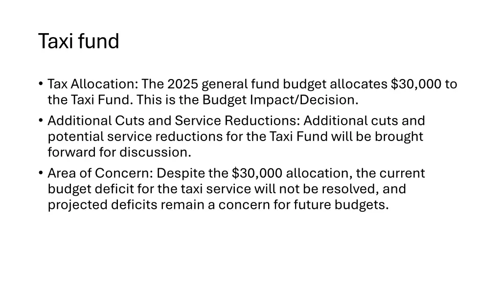 taxi fund