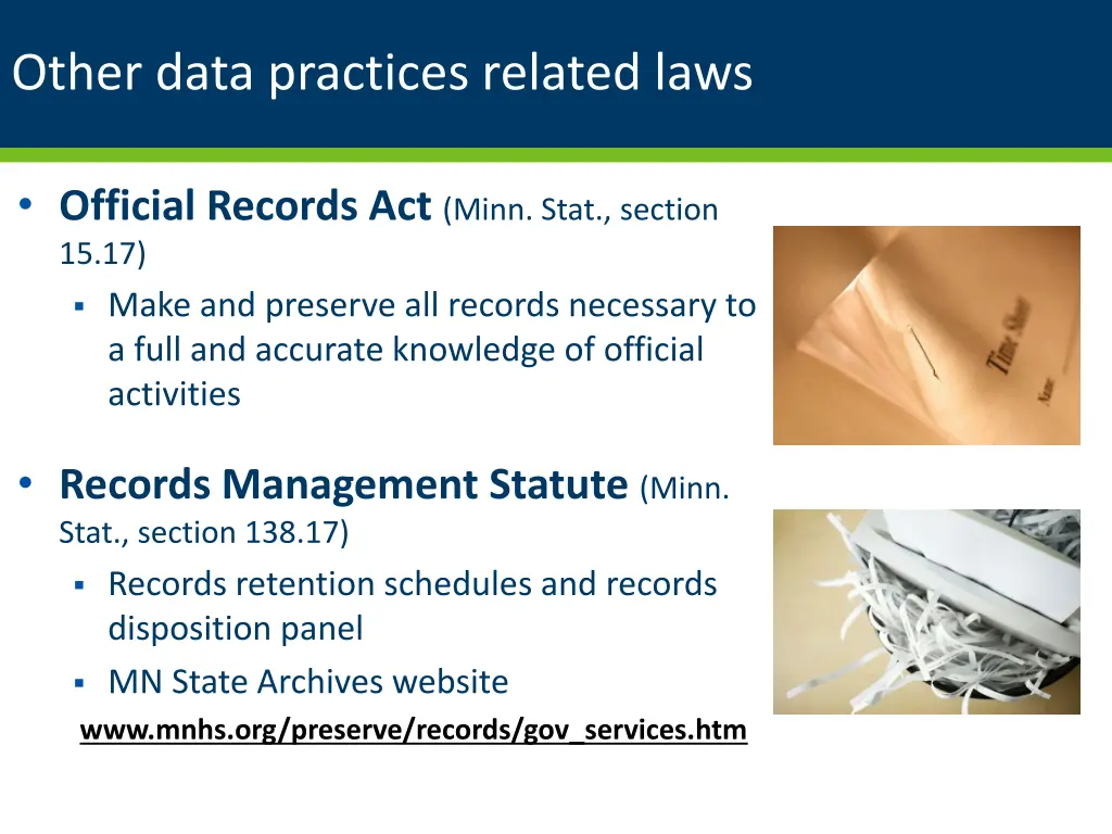 other data practices related laws