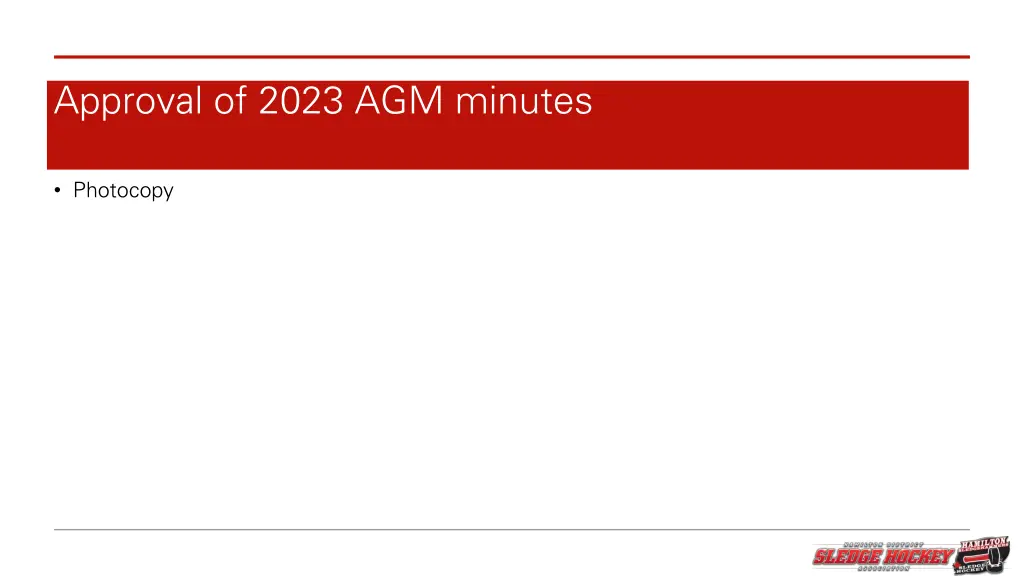 approval of 2023 agm minutes