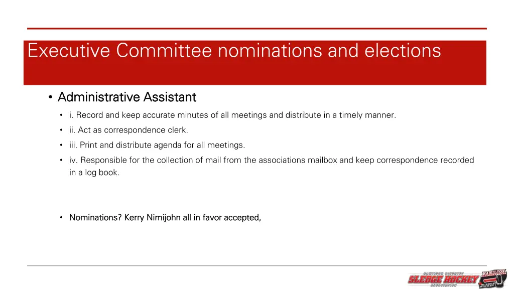 executive committee nominations and elections 5