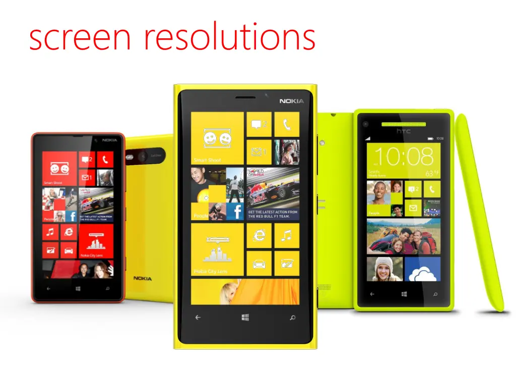 screen resolutions