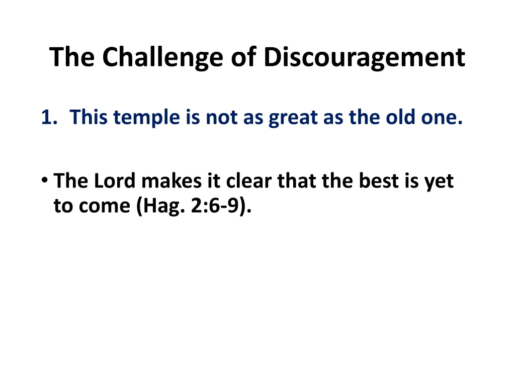 the challenge of discouragement 2