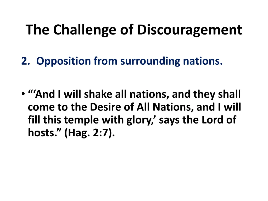 the challenge of discouragement 4