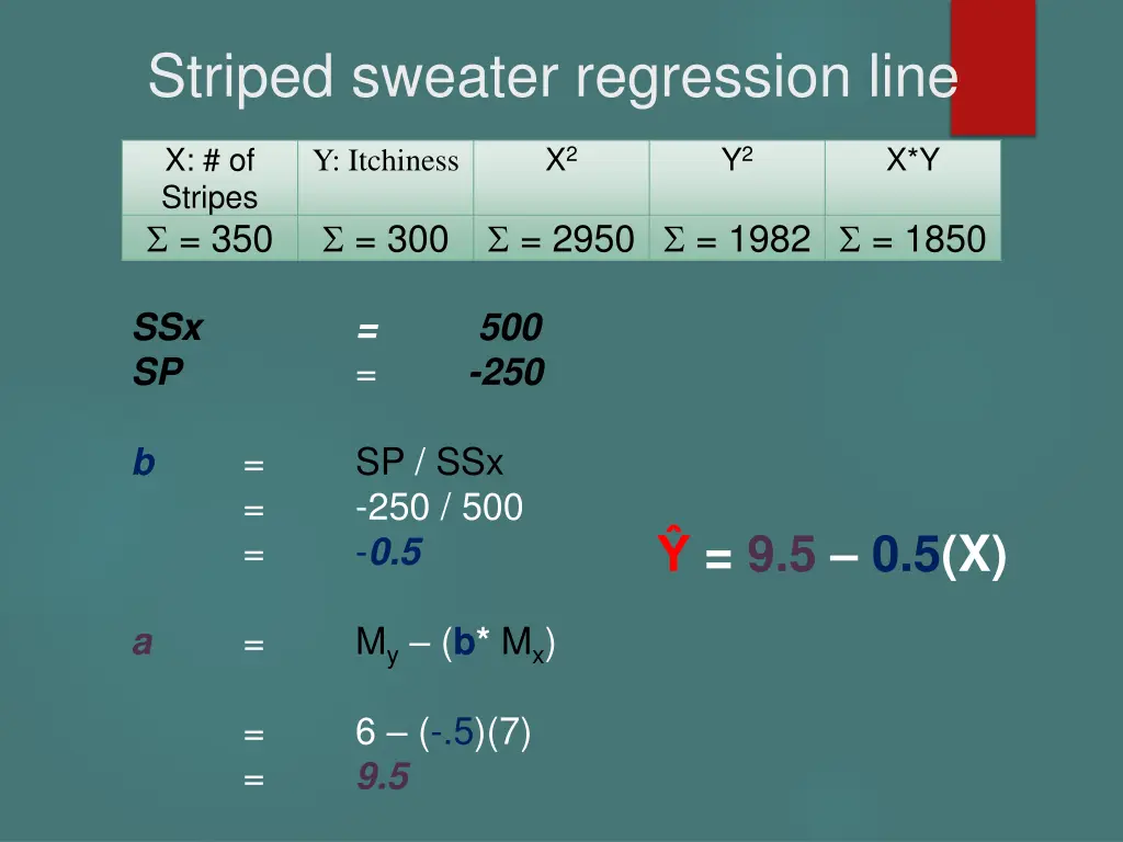 striped sweater regression line 2