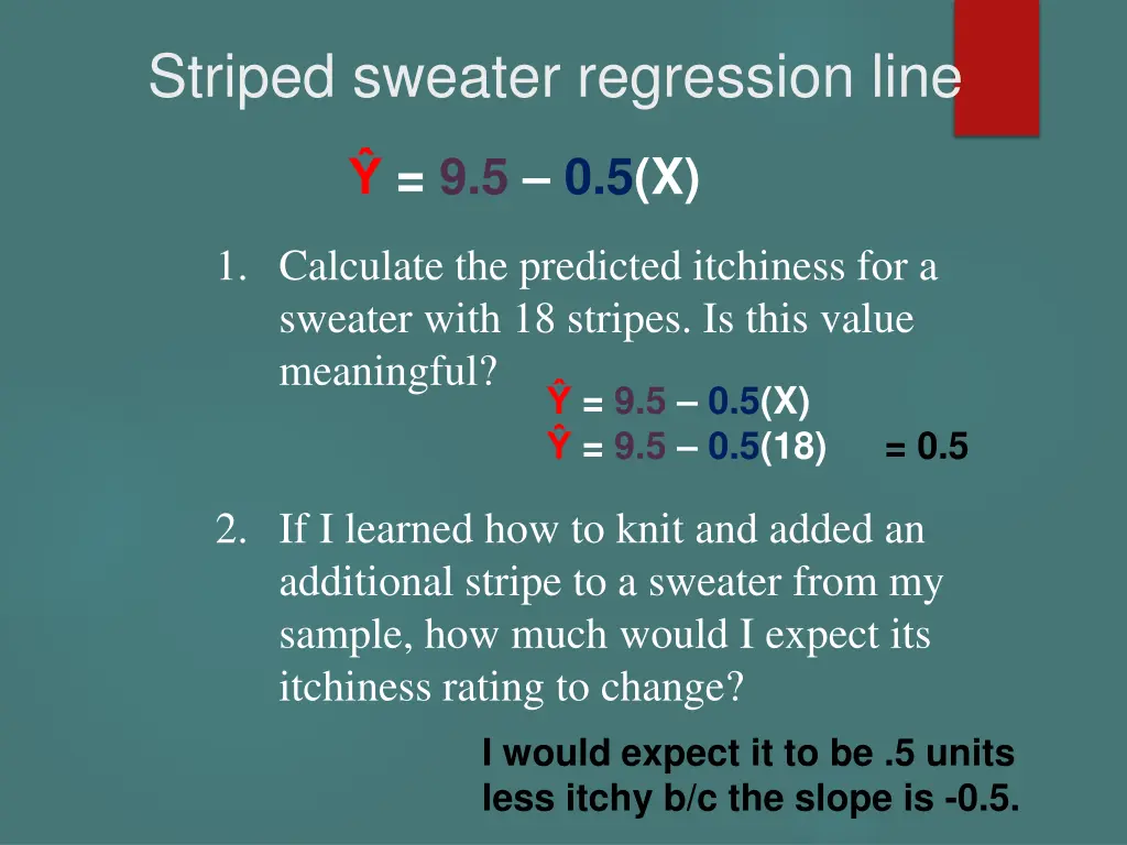striped sweater regression line 3
