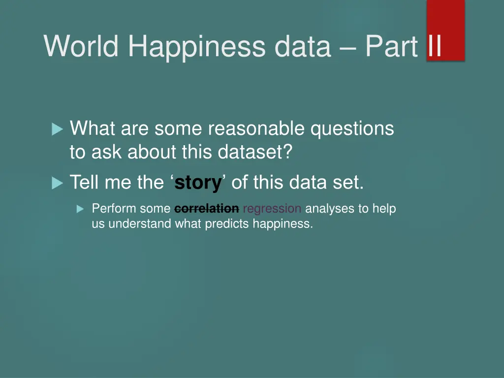 world happiness data part ii