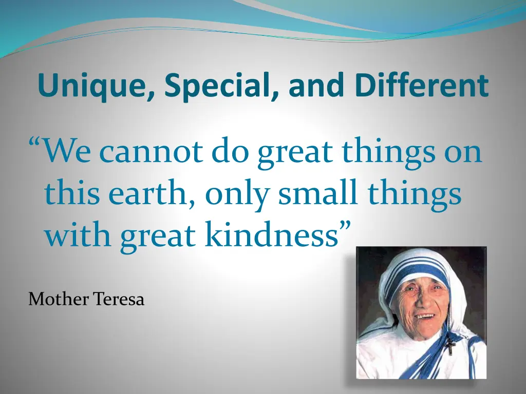 unique special and different