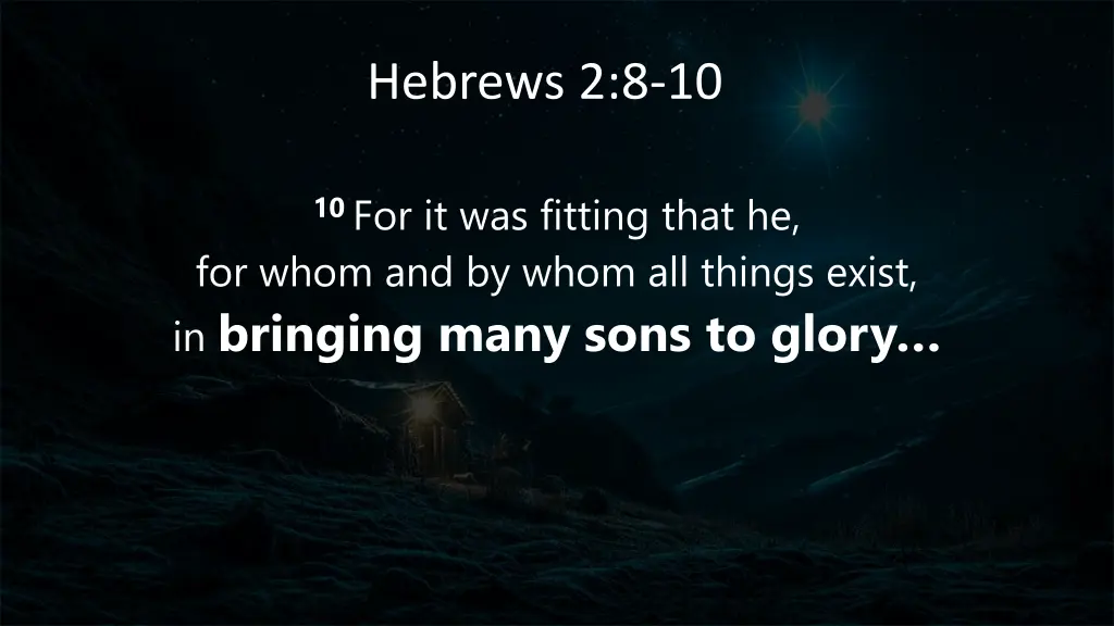 hebrews 2 8 10