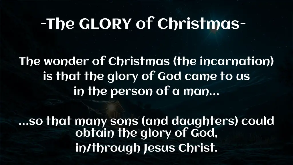 the glory of christmas 1