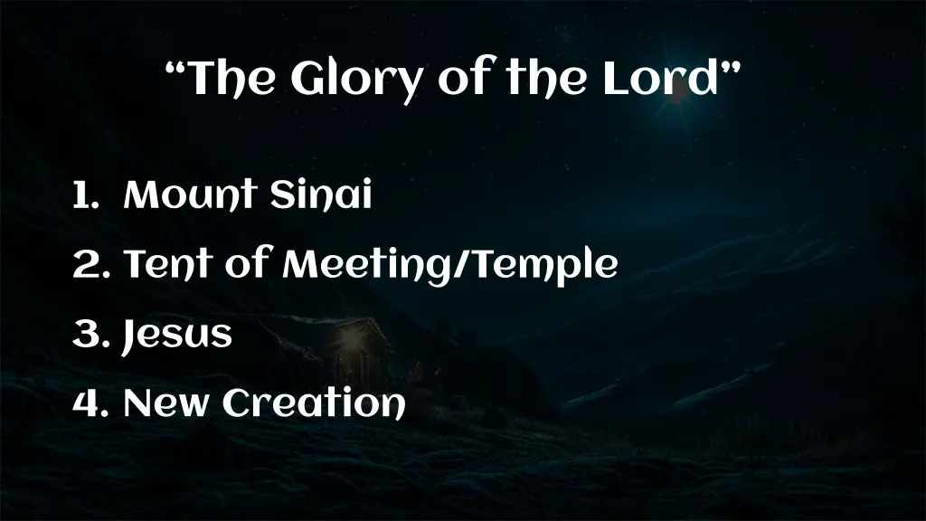 the glory of the lord 1