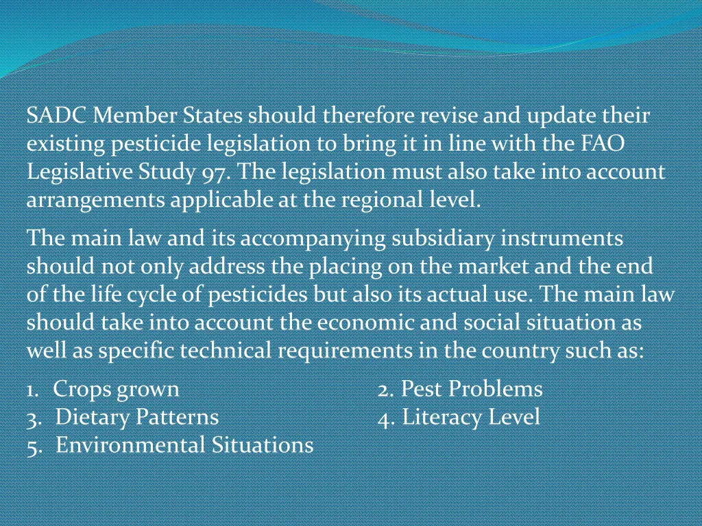 sadc member states should therefore revise