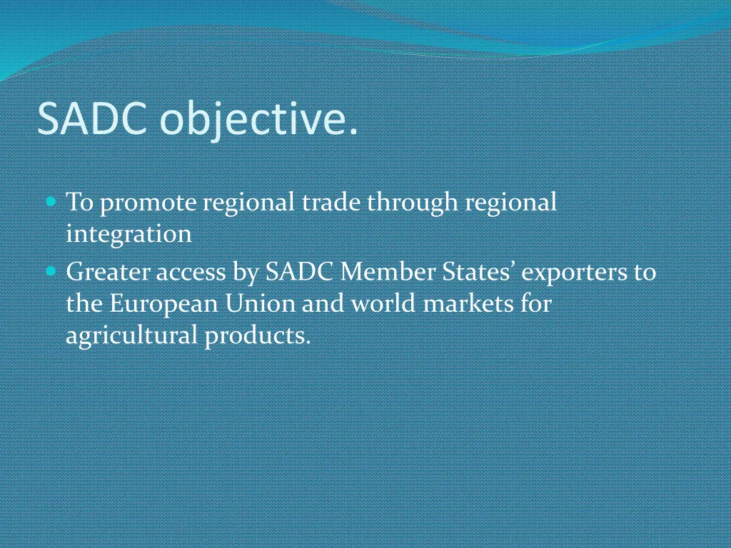 sadc objective