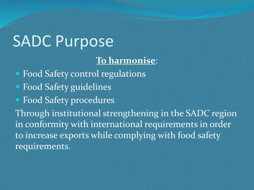 sadc purpose