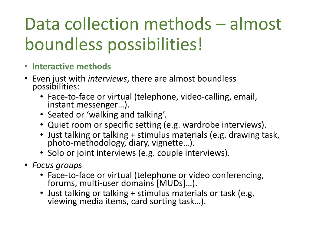 data collection methods almost boundless