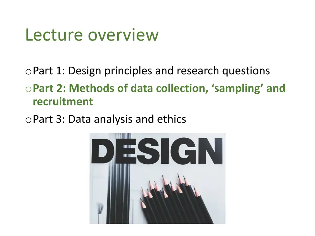 lecture overview